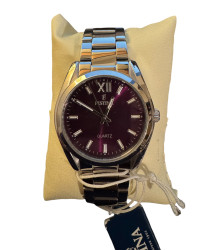 Occasion très bon état - Montre femme bracelet métal fond violet F20622/F